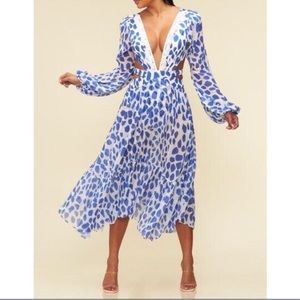 Dotted white and blue dress